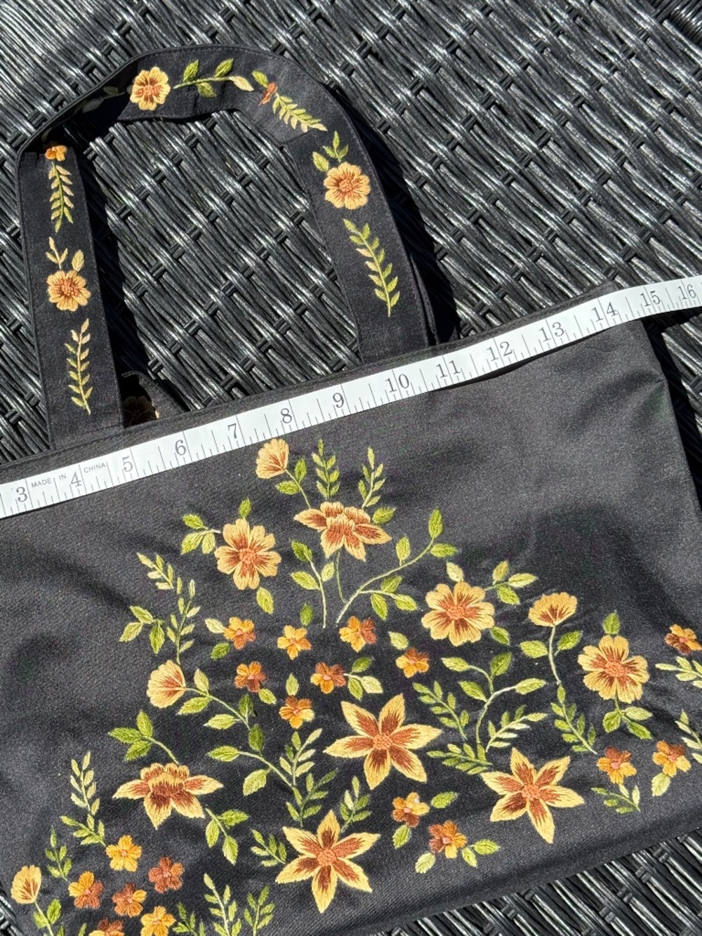 Hand Embroidered Thai Silk Bag - Picture 2 of 3